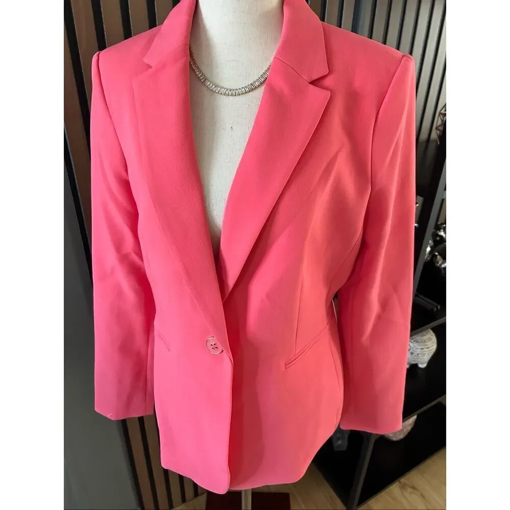Tommy Hilfinger slim fit blazer sz10 peach color or pink work attire work blazer